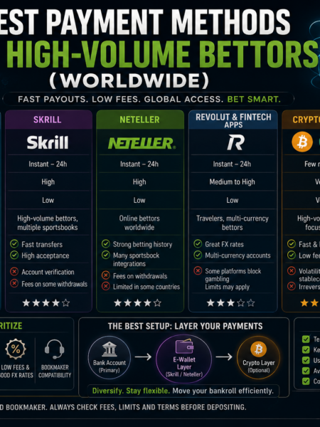 Best Payment Methods for High-Volume Bettors Worldwide