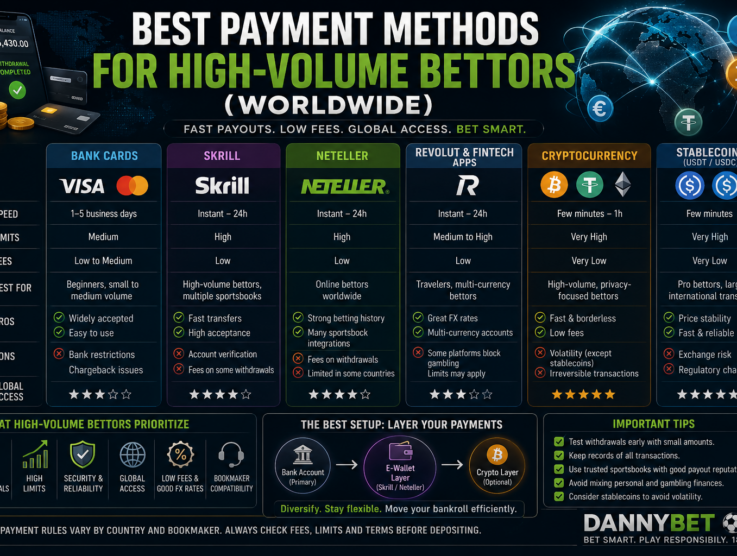 Best Payment Methods for High-Volume Bettors Worldwide